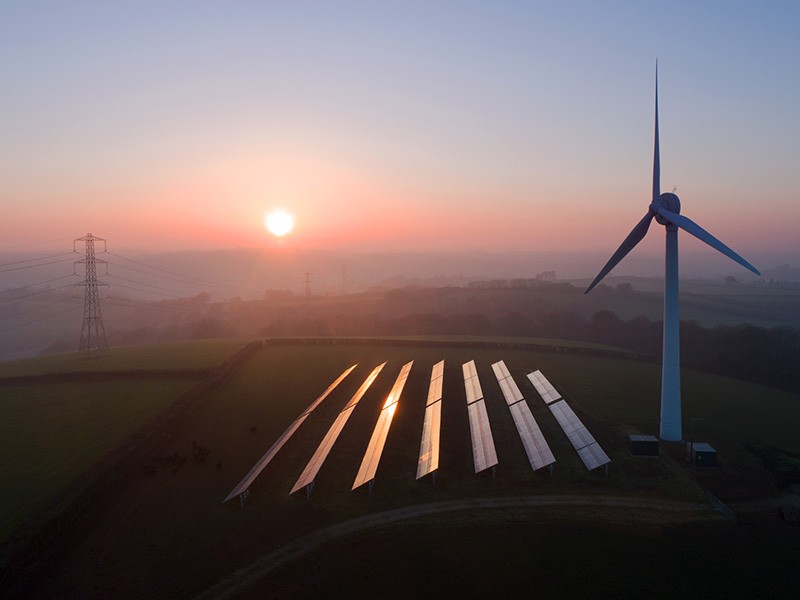 Fields installed with photovoltaic power generation equipment which develops clean energy