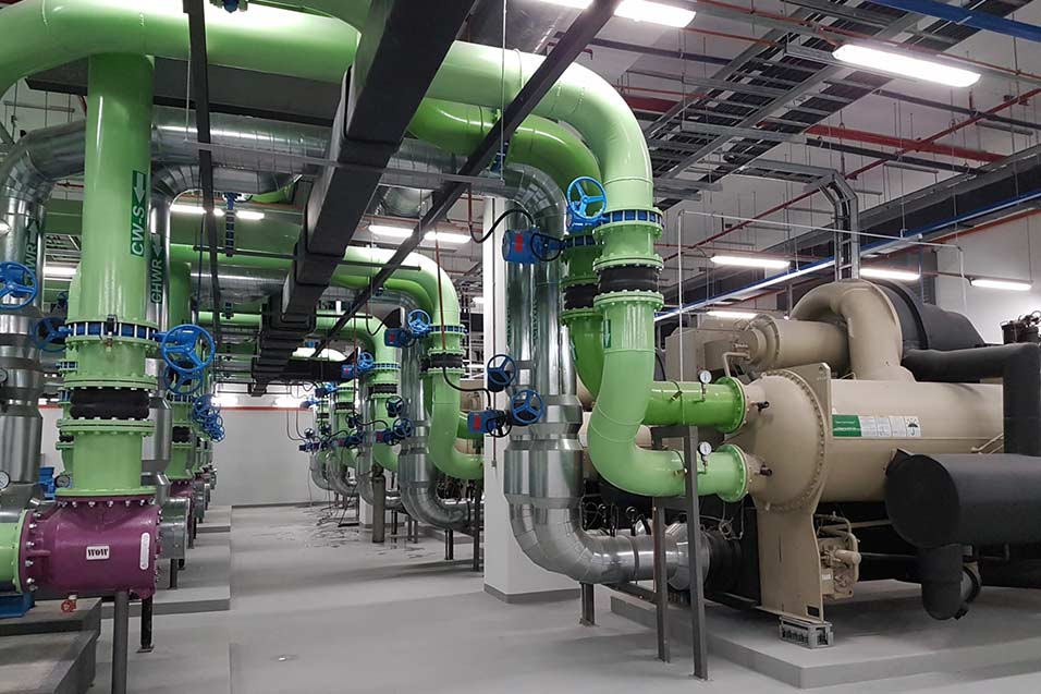 Factory with machines