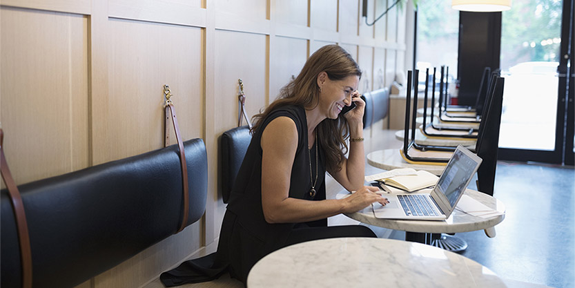 Women talking on phone